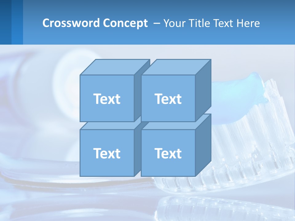 A Toothbrush With A Blue Toothpaste On Top Of It PowerPoint Template