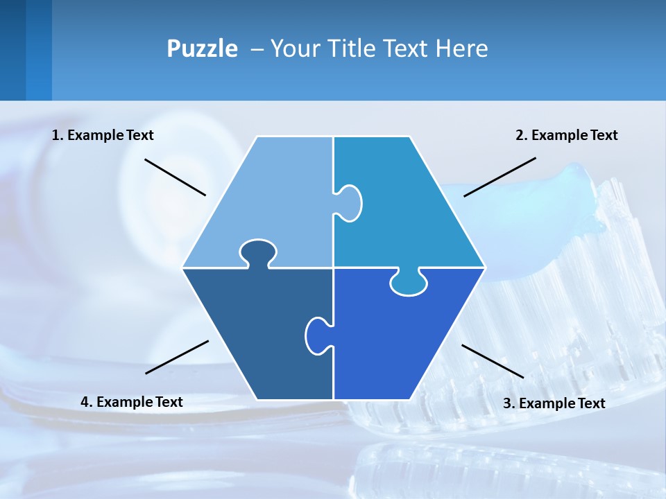 A Toothbrush With A Blue Toothpaste On Top Of It PowerPoint Template