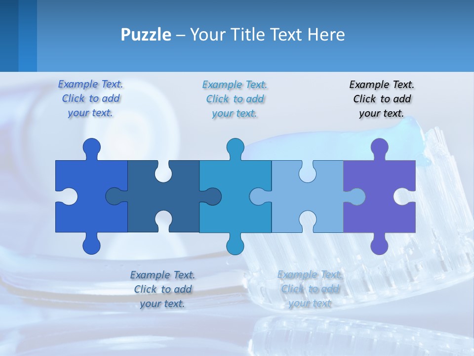 A Toothbrush With A Blue Toothpaste On Top Of It PowerPoint Template