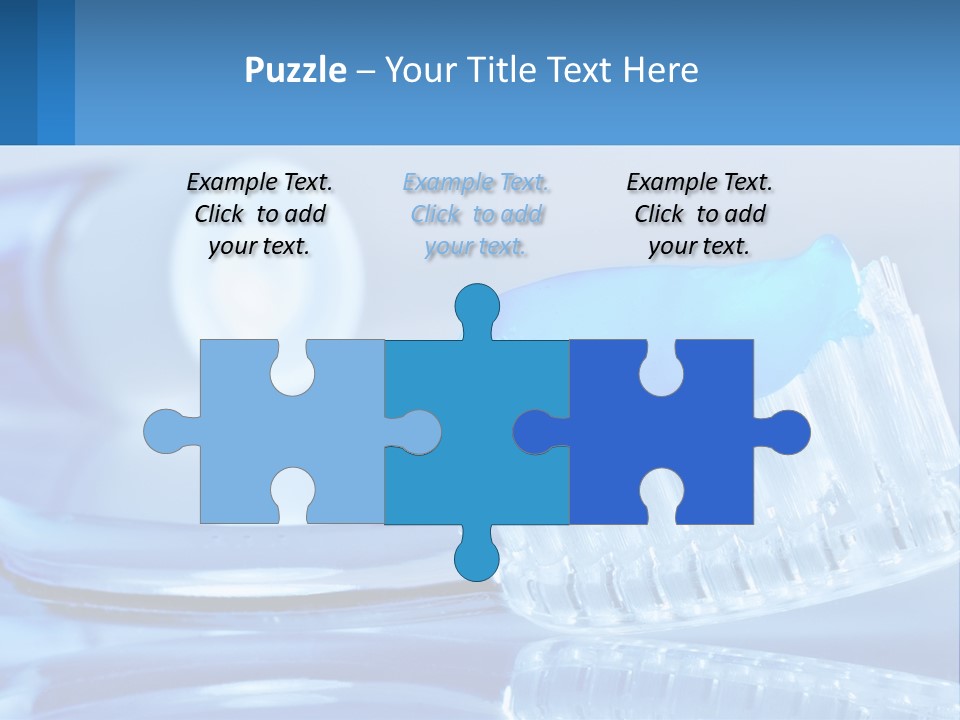 A Toothbrush With A Blue Toothpaste On Top Of It PowerPoint Template