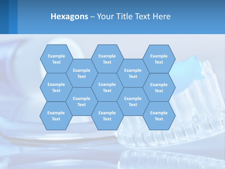 A Toothbrush With A Blue Toothpaste On Top Of It PowerPoint Template