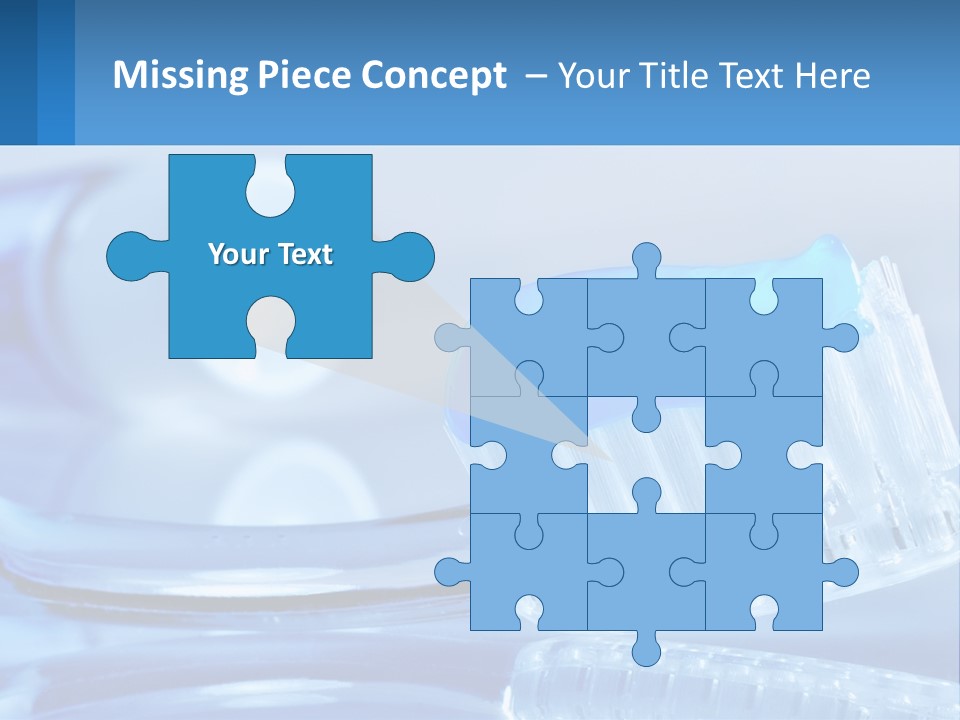 A Toothbrush With A Blue Toothpaste On Top Of It PowerPoint Template