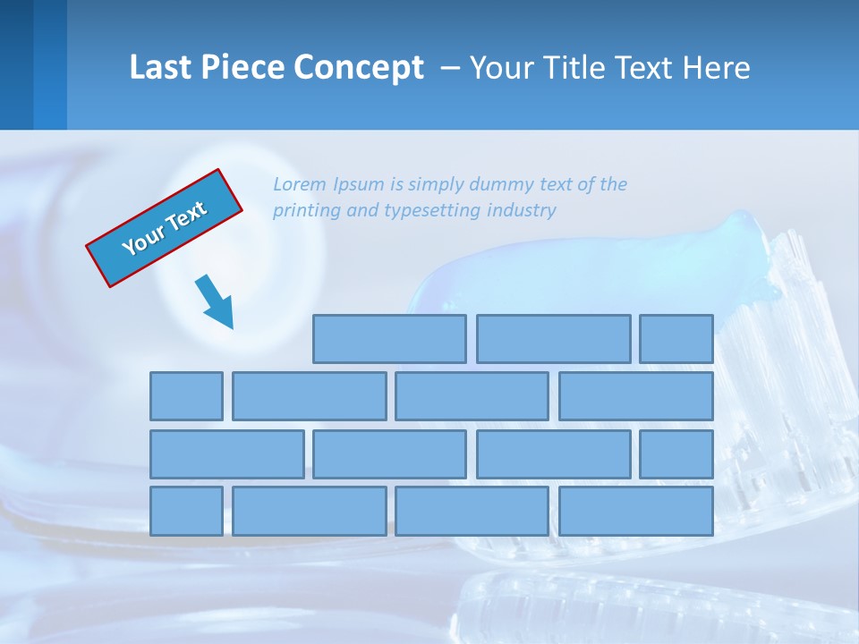 A Toothbrush With A Blue Toothpaste On Top Of It PowerPoint Template
