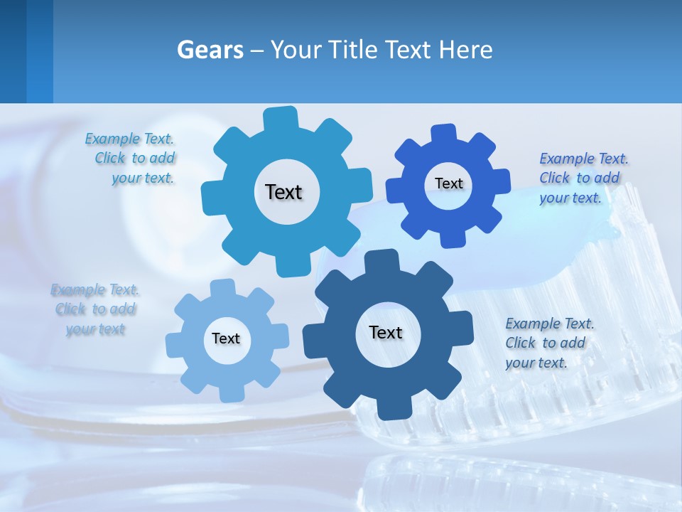 A Toothbrush With A Blue Toothpaste On Top Of It PowerPoint Template