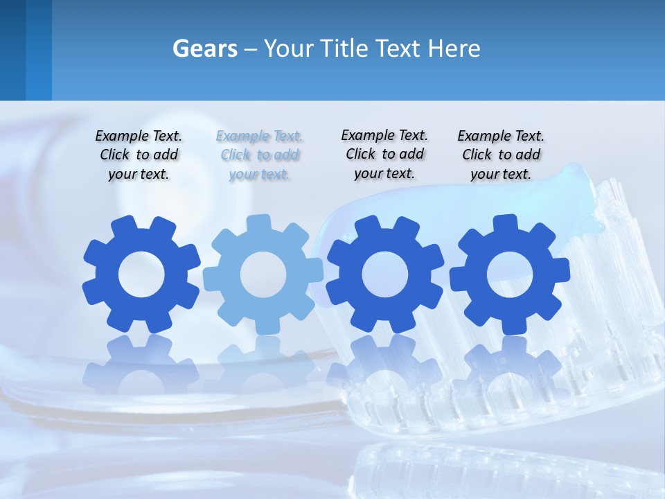 A Toothbrush With A Blue Toothpaste On Top Of It PowerPoint Template