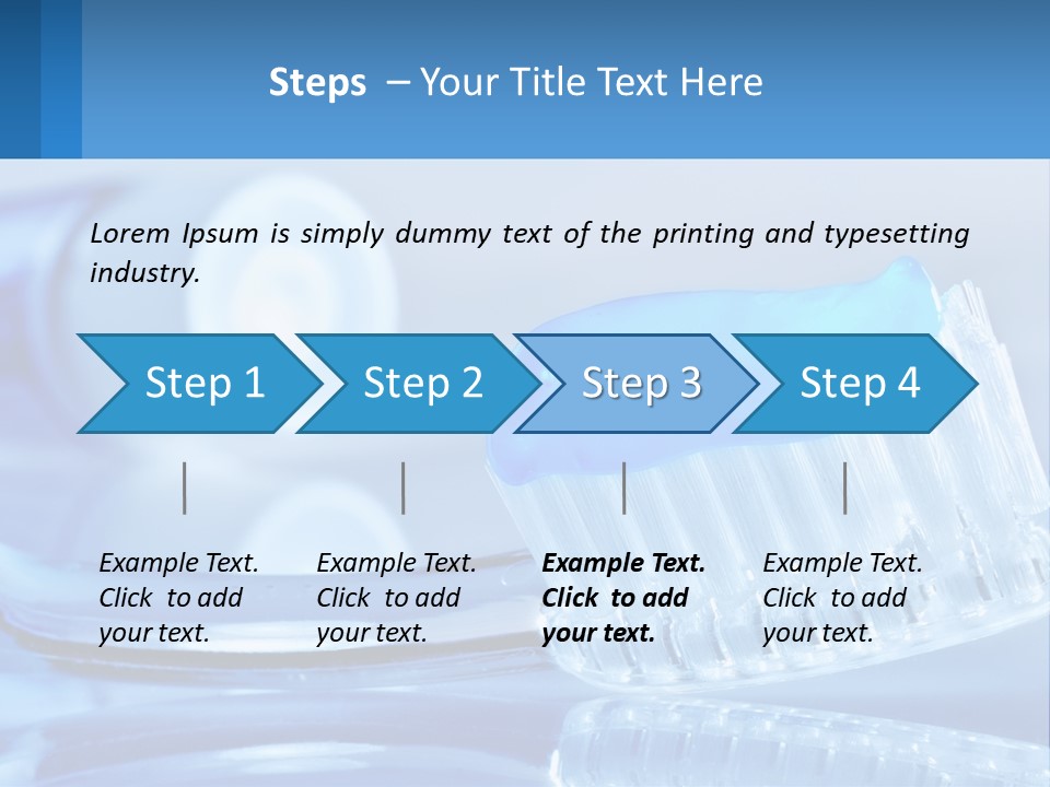 A Toothbrush With A Blue Toothpaste On Top Of It PowerPoint Template