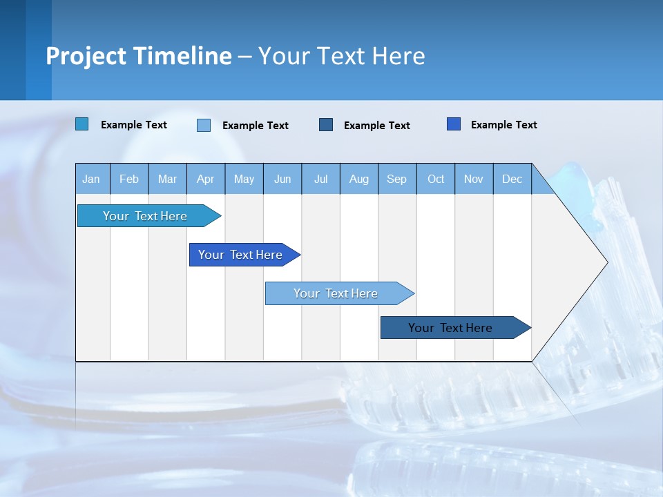 A Toothbrush With A Blue Toothpaste On Top Of It PowerPoint Template