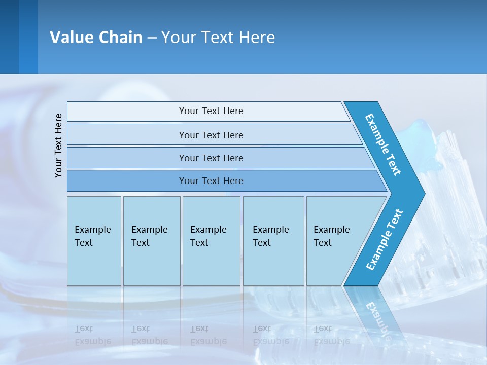 A Toothbrush With A Blue Toothpaste On Top Of It PowerPoint Template