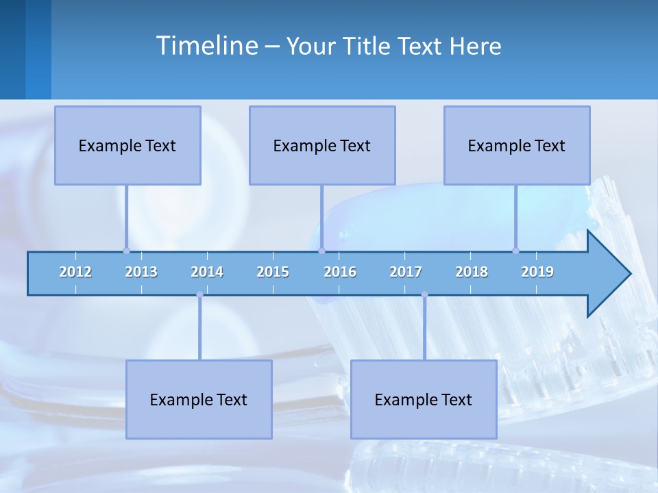 A Toothbrush With A Blue Toothpaste On Top Of It PowerPoint Template