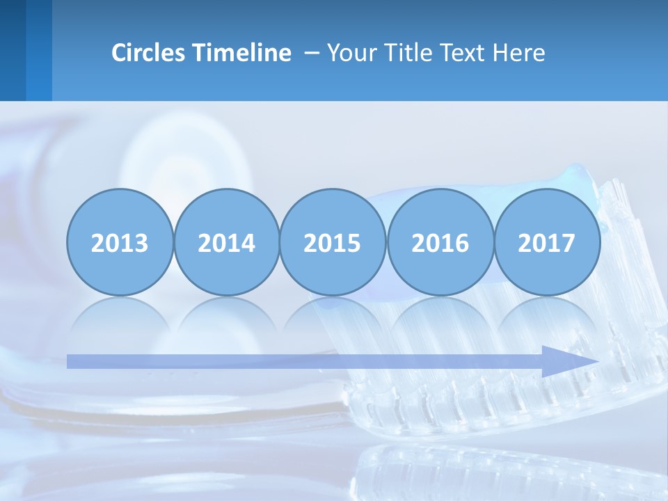 A Toothbrush With A Blue Toothpaste On Top Of It PowerPoint Template