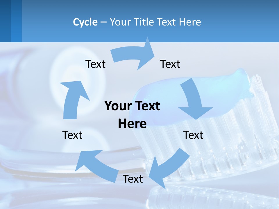A Toothbrush With A Blue Toothpaste On Top Of It PowerPoint Template