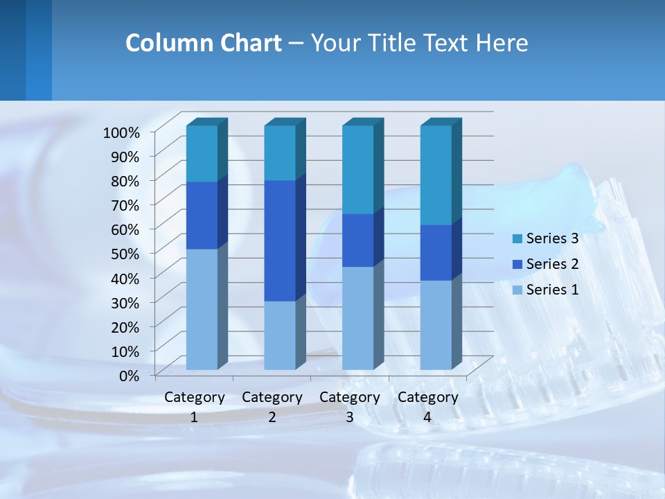 A Toothbrush With A Blue Toothpaste On Top Of It PowerPoint Template