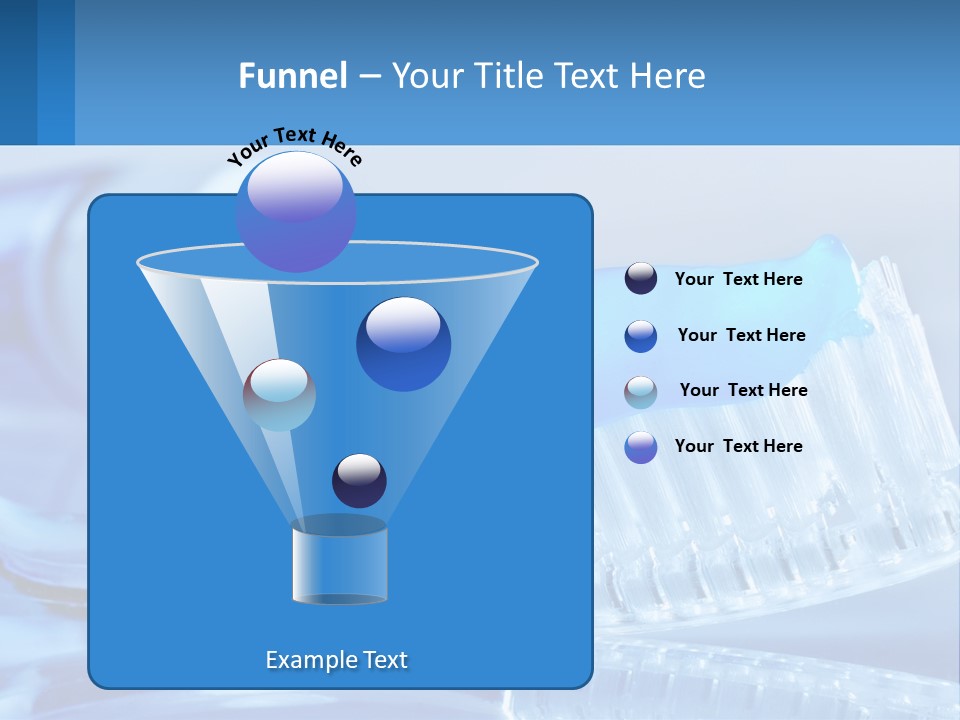 A Toothbrush With A Blue Toothpaste On Top Of It PowerPoint Template