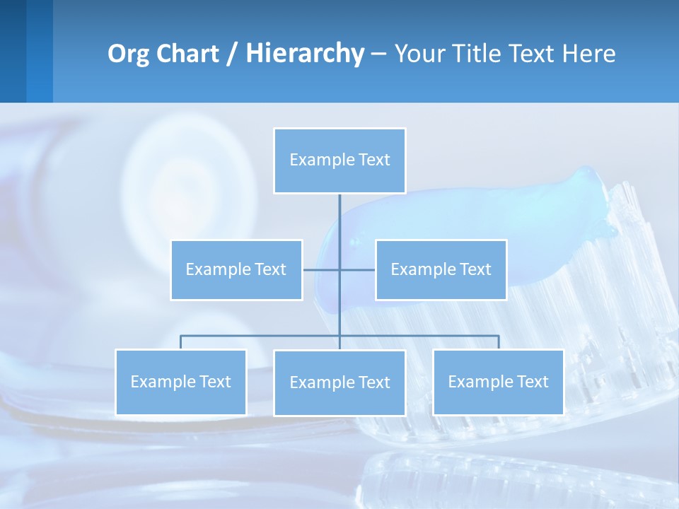 A Toothbrush With A Blue Toothpaste On Top Of It PowerPoint Template