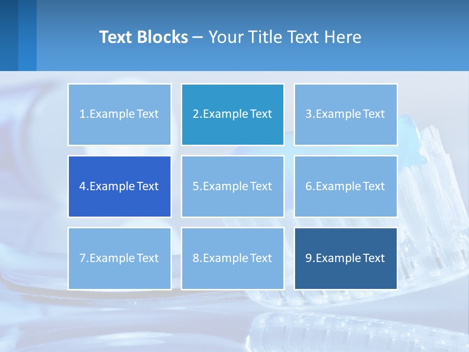 A Toothbrush With A Blue Toothpaste On Top Of It PowerPoint Template