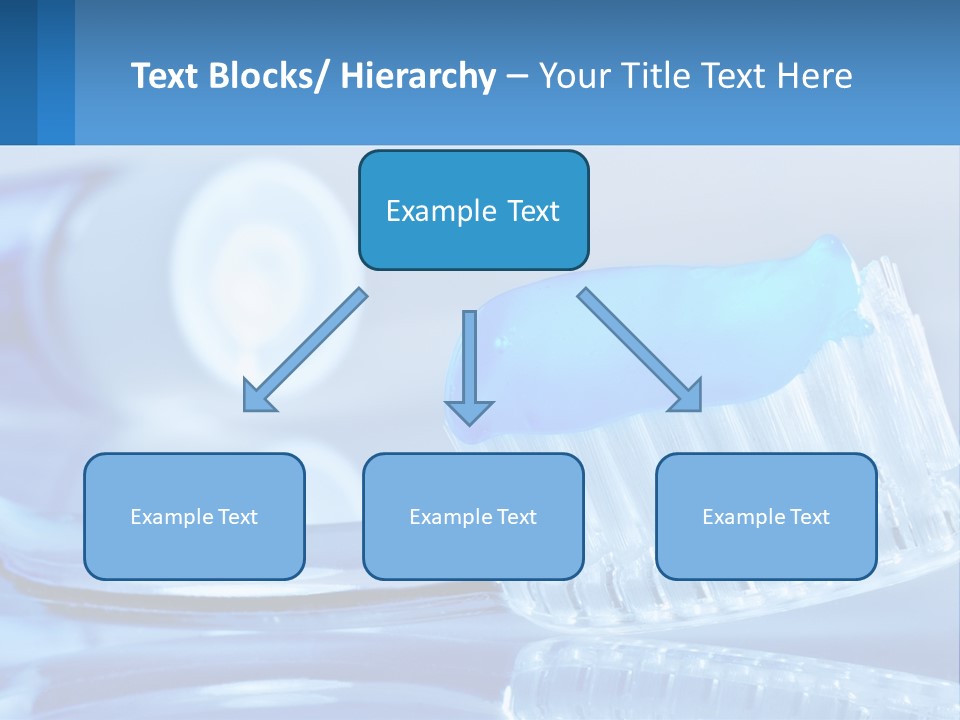 A Toothbrush With A Blue Toothpaste On Top Of It PowerPoint Template