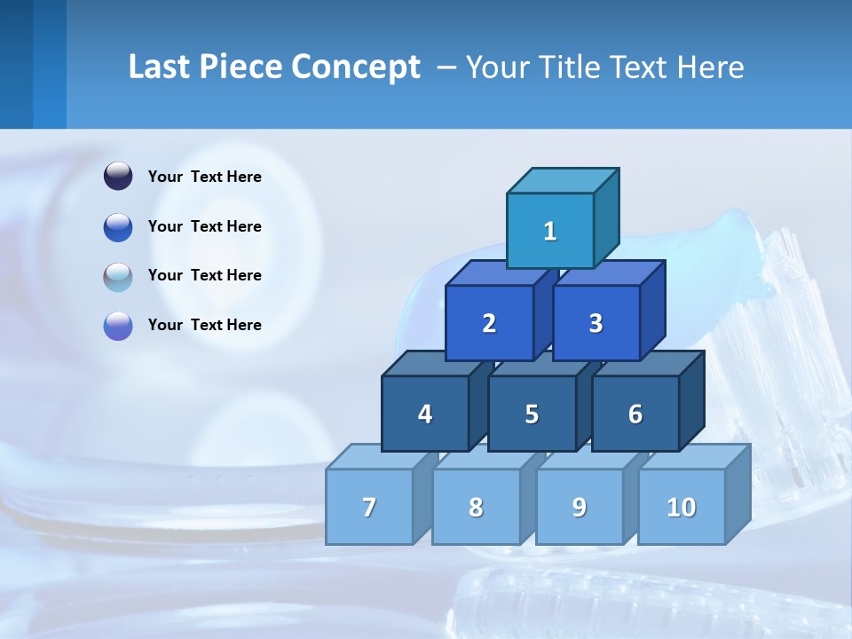 A Toothbrush With A Blue Toothpaste On Top Of It PowerPoint Template