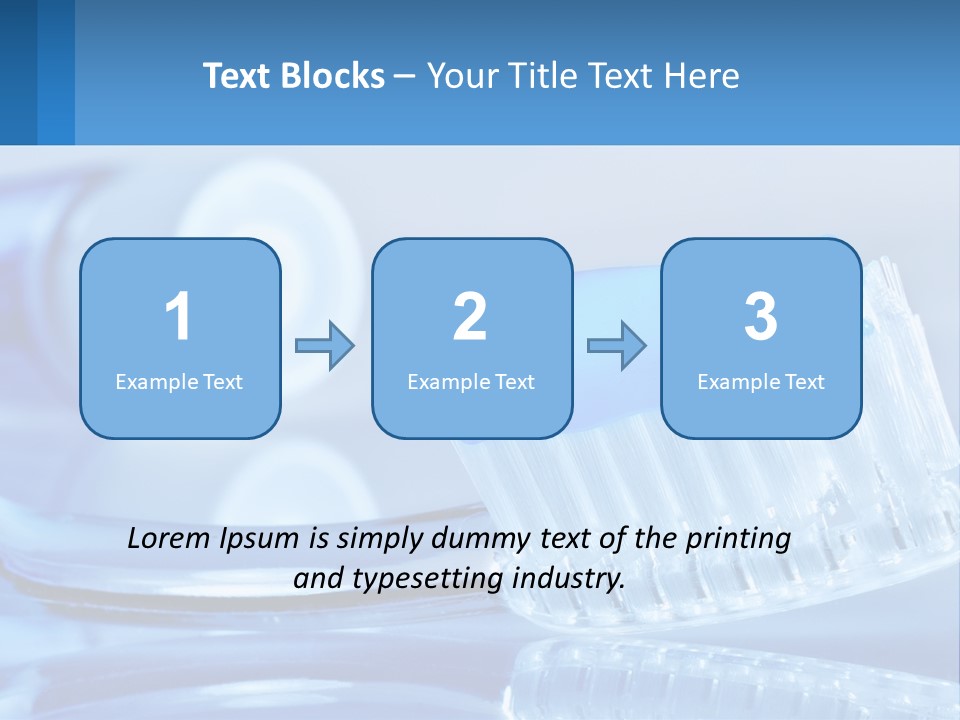 A Toothbrush With A Blue Toothpaste On Top Of It PowerPoint Template