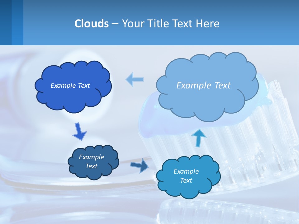 A Toothbrush With A Blue Toothpaste On Top Of It PowerPoint Template