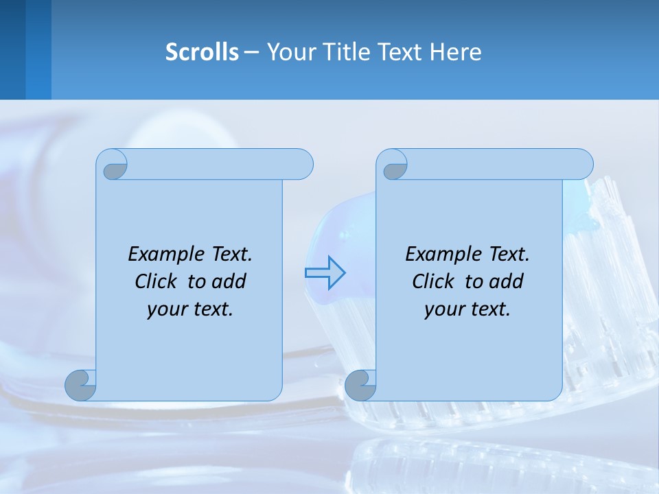 A Toothbrush With A Blue Toothpaste On Top Of It PowerPoint Template
