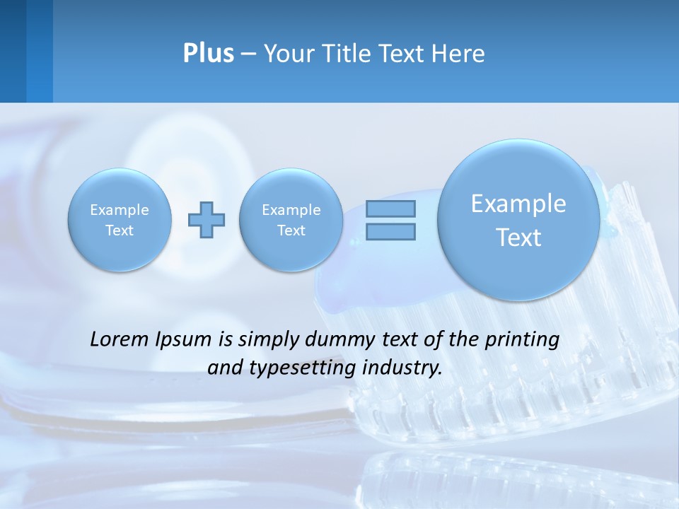 A Toothbrush With A Blue Toothpaste On Top Of It PowerPoint Template