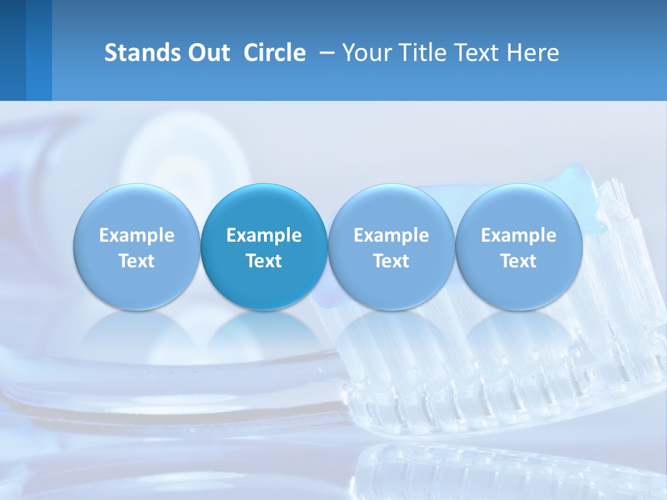 A Toothbrush With A Blue Toothpaste On Top Of It PowerPoint Template