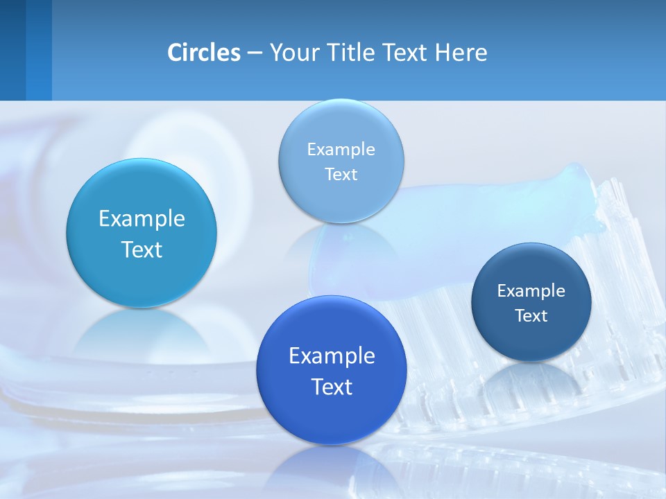 A Toothbrush With A Blue Toothpaste On Top Of It PowerPoint Template