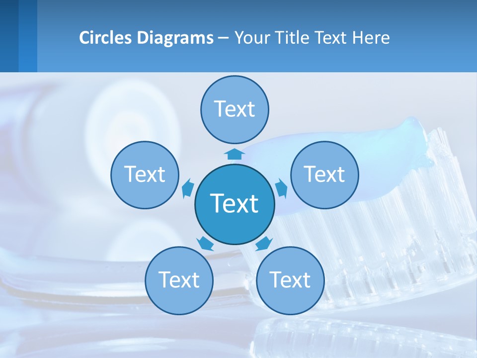 A Toothbrush With A Blue Toothpaste On Top Of It PowerPoint Template