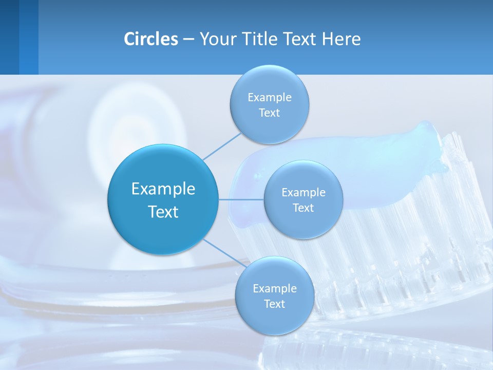 A Toothbrush With A Blue Toothpaste On Top Of It PowerPoint Template