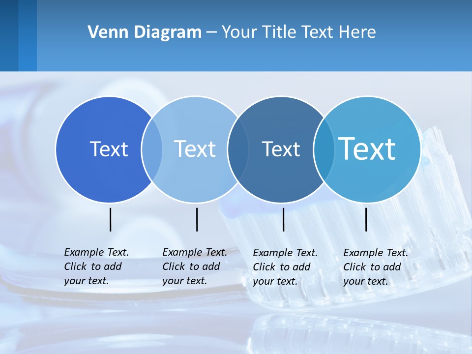 A Toothbrush With A Blue Toothpaste On Top Of It PowerPoint Template