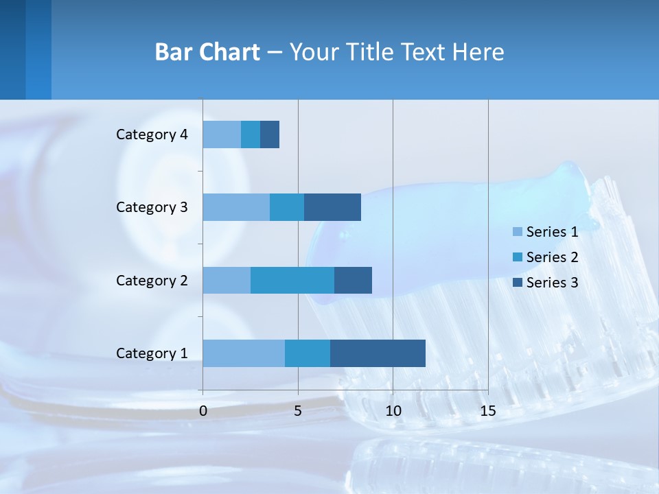 A Toothbrush With A Blue Toothpaste On Top Of It PowerPoint Template