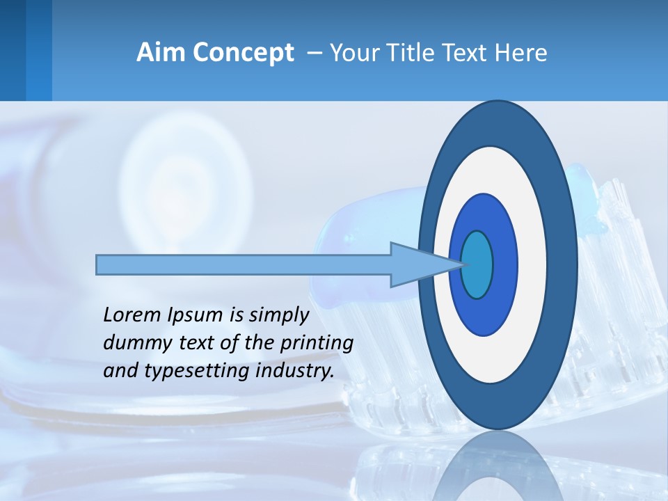 A Toothbrush With A Blue Toothpaste On Top Of It PowerPoint Template