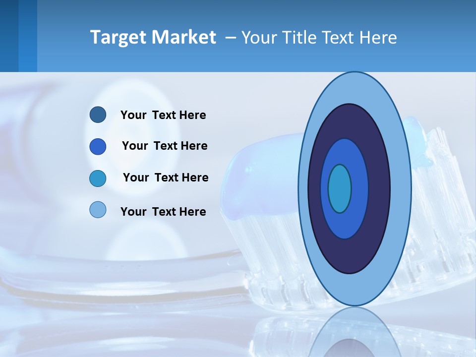 A Toothbrush With A Blue Toothpaste On Top Of It PowerPoint Template