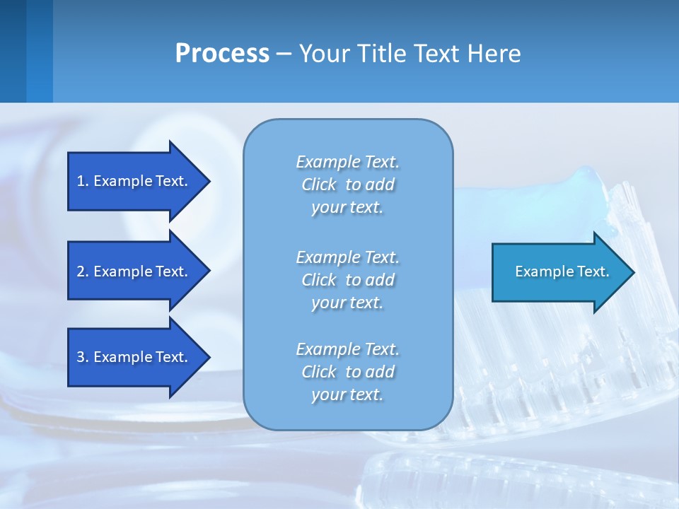 A Toothbrush With A Blue Toothpaste On Top Of It PowerPoint Template