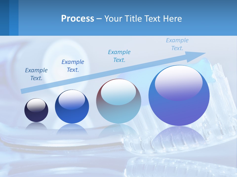 A Toothbrush With A Blue Toothpaste On Top Of It PowerPoint Template