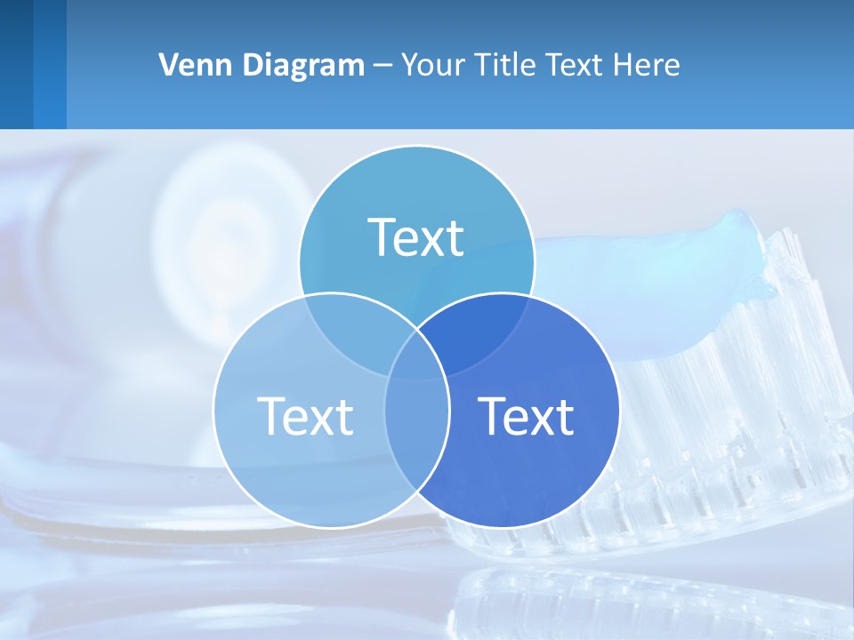 A Toothbrush With A Blue Toothpaste On Top Of It PowerPoint Template