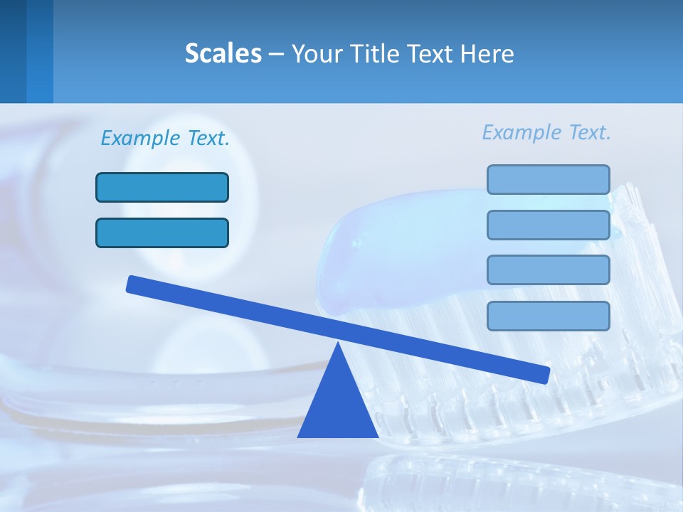 A Toothbrush With A Blue Toothpaste On Top Of It PowerPoint Template