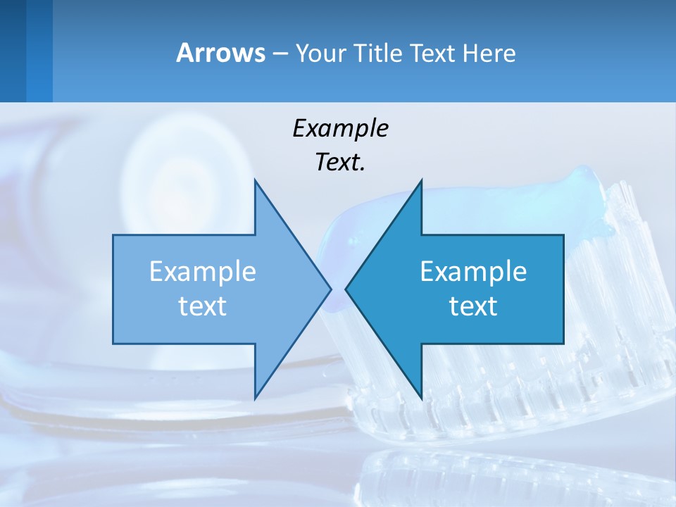 A Toothbrush With A Blue Toothpaste On Top Of It PowerPoint Template