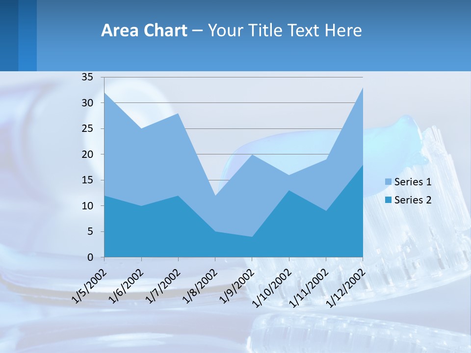 A Toothbrush With A Blue Toothpaste On Top Of It PowerPoint Template