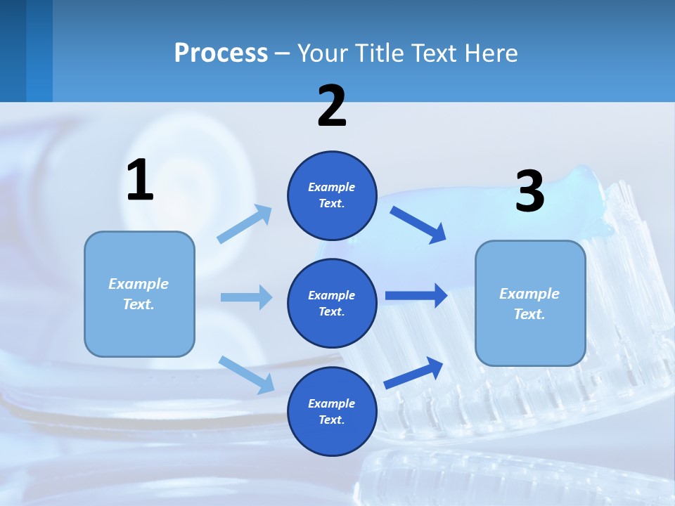 A Toothbrush With A Blue Toothpaste On Top Of It PowerPoint Template