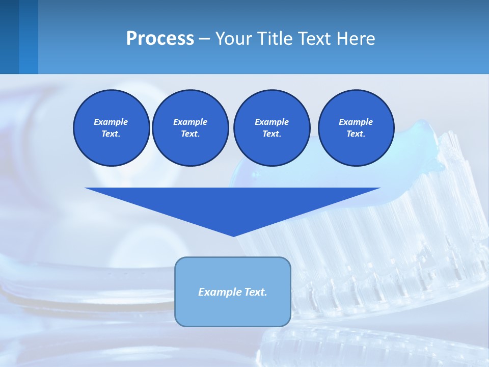 A Toothbrush With A Blue Toothpaste On Top Of It PowerPoint Template
