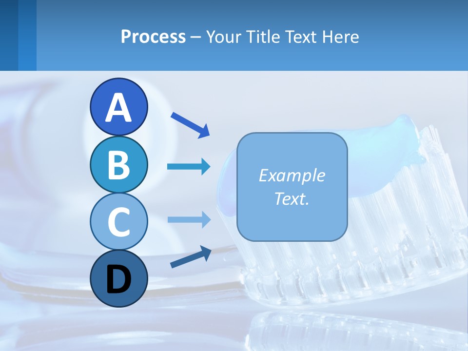 A Toothbrush With A Blue Toothpaste On Top Of It PowerPoint Template
