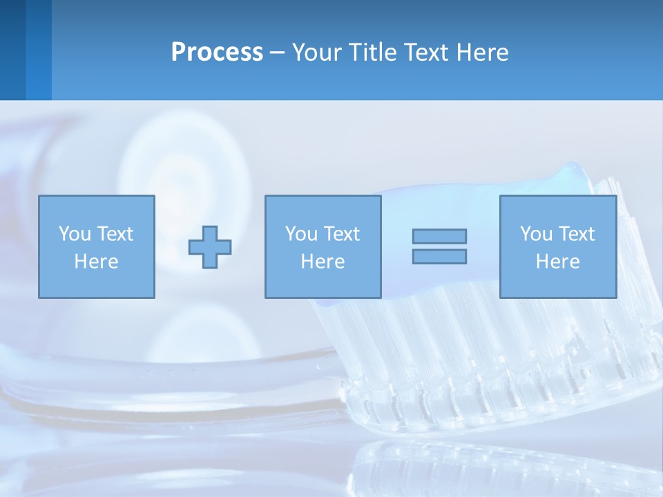 A Toothbrush With A Blue Toothpaste On Top Of It PowerPoint Template