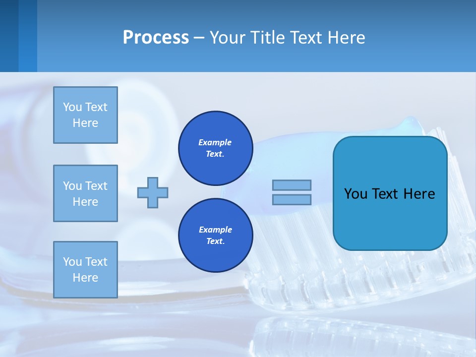 A Toothbrush With A Blue Toothpaste On Top Of It PowerPoint Template