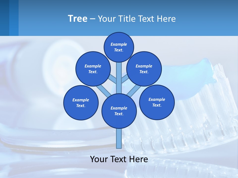 A Toothbrush With A Blue Toothpaste On Top Of It PowerPoint Template
