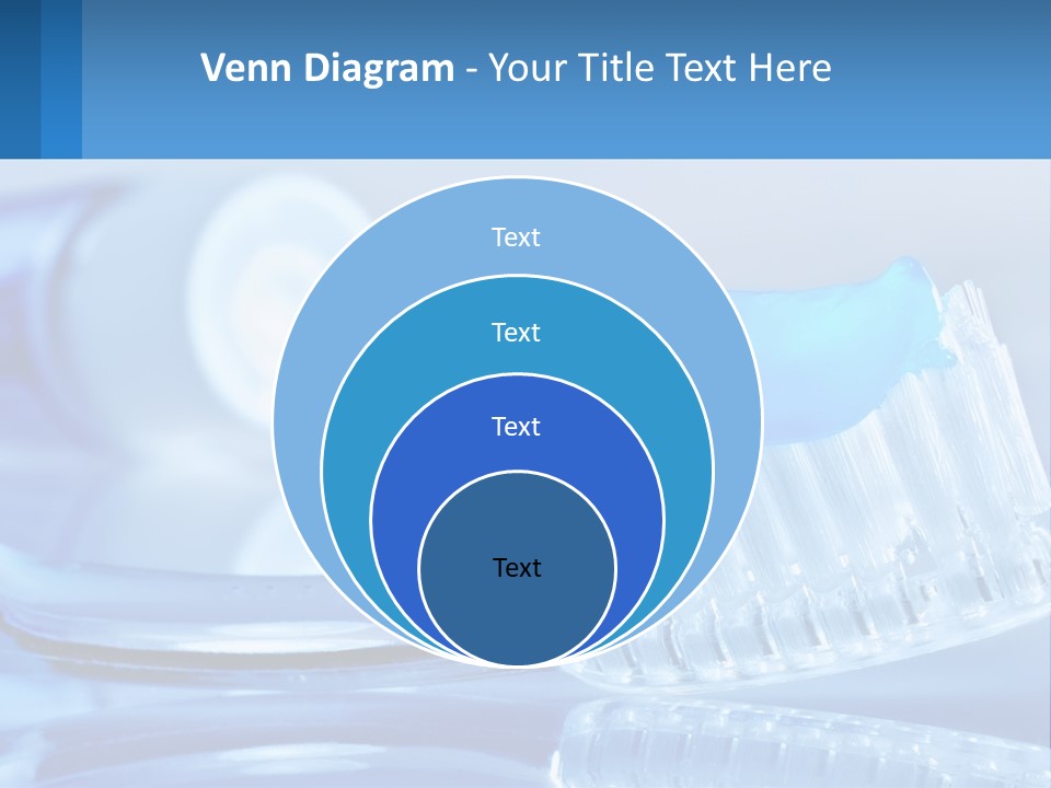 A Toothbrush With A Blue Toothpaste On Top Of It PowerPoint Template