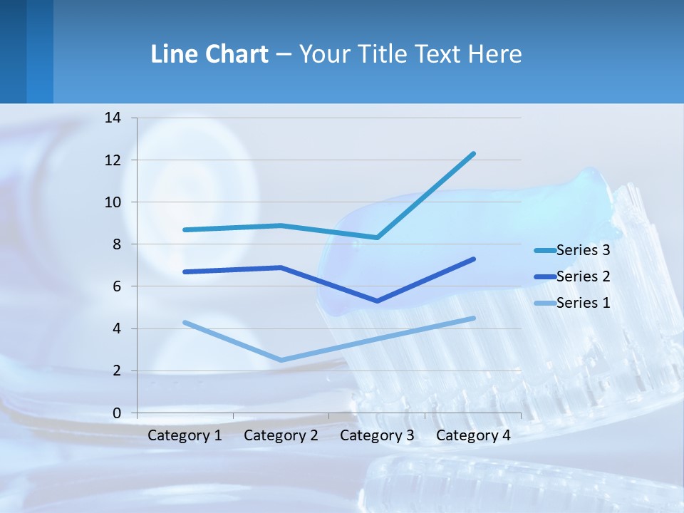 A Toothbrush With A Blue Toothpaste On Top Of It PowerPoint Template