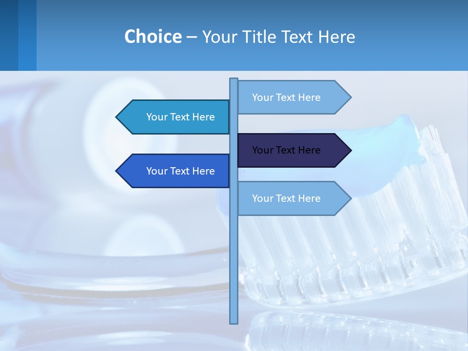 A Toothbrush With A Blue Toothpaste On Top Of It PowerPoint Template