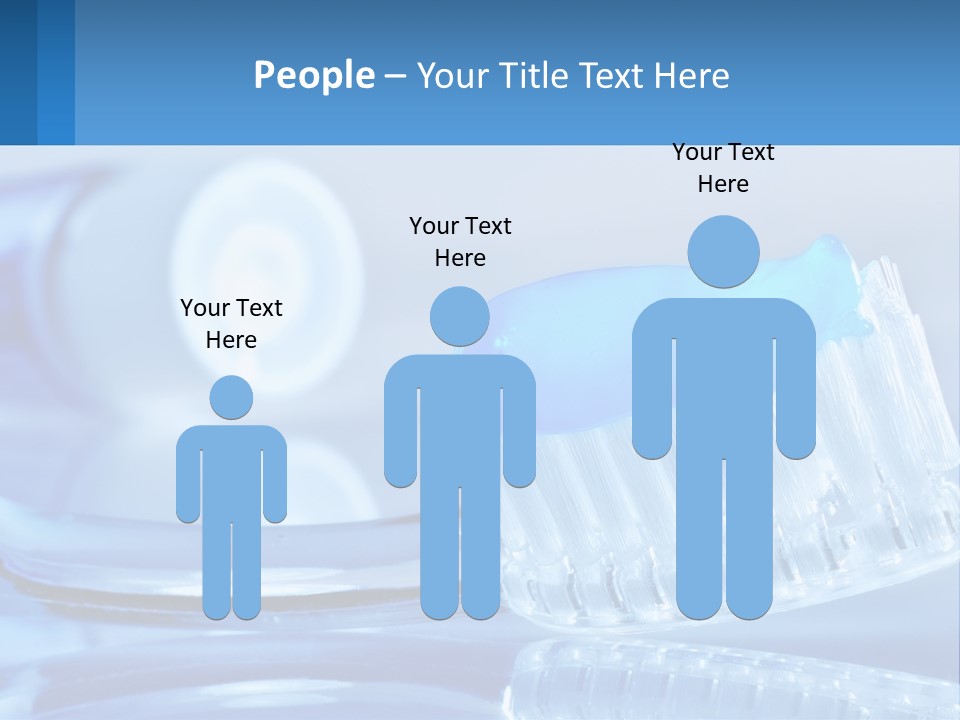 A Toothbrush With A Blue Toothpaste On Top Of It PowerPoint Template