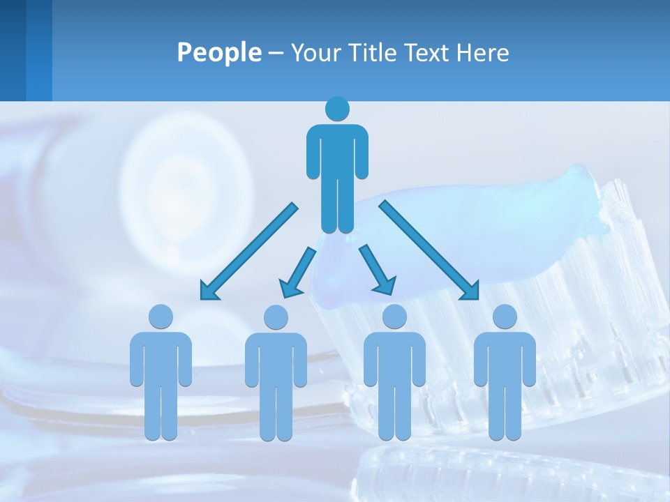 A Toothbrush With A Blue Toothpaste On Top Of It PowerPoint Template